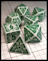 Dice : Dice - Dice Sets - Classical Rune White with Green Numerals - Temu Mar 2024